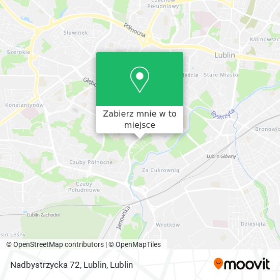 Mapa Nadbystrzycka 72, Lublin