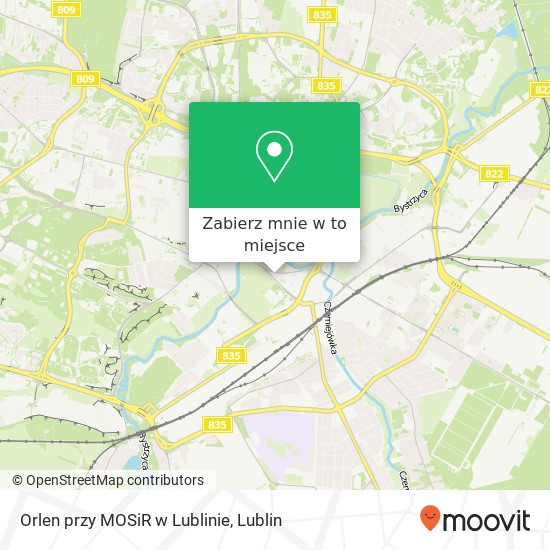 Mapa Orlen przy MOSiR w Lublinie