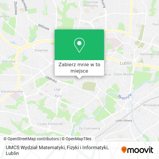 Mapa UMCS Wydział Matematyki, Fizyki i Informatyki