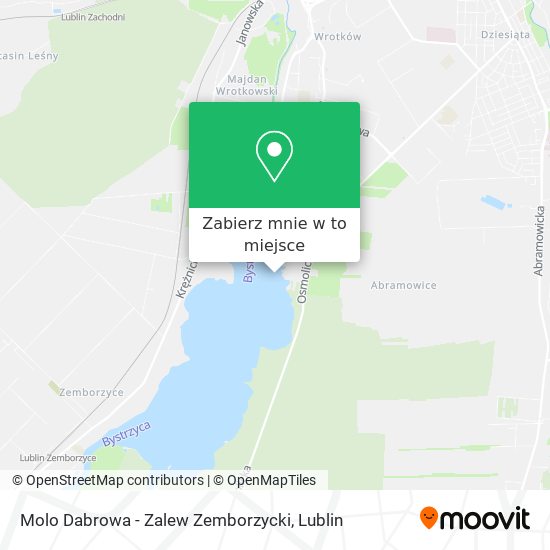 Mapa Molo Dabrowa - Zalew Zemborzycki
