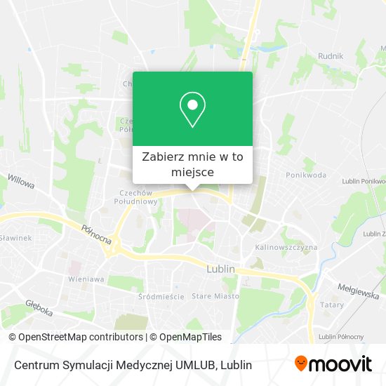 Mapa Centrum Symulacji Medycznej UMLUB