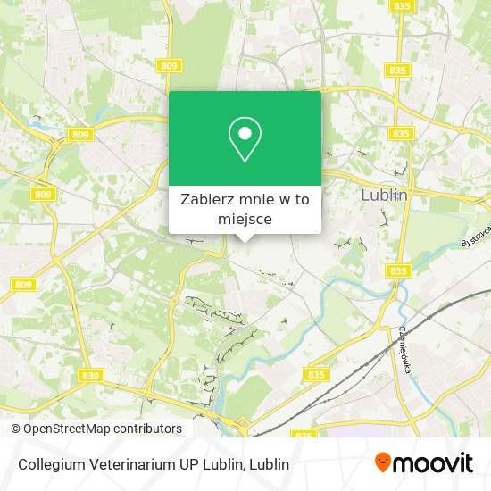 Mapa Collegium Veterinarium UP Lublin