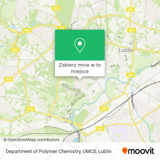 Mapa Department of Polymer Chemistry, UMCS