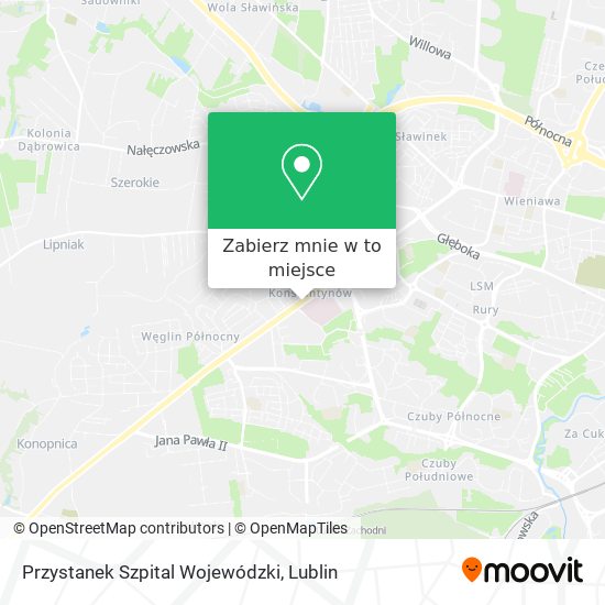 Mapa Przystanek Szpital Wojewódzki