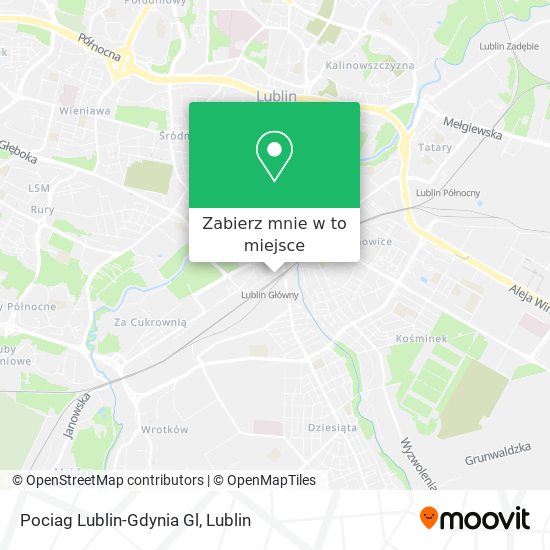 Mapa Pociag Lublin-Gdynia Gl