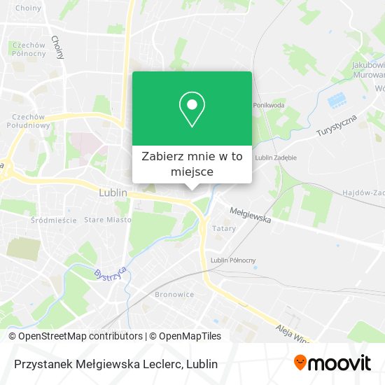 Mapa Przystanek Mełgiewska Leclerc