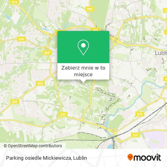 Mapa Parking osiedle Mickiewicza