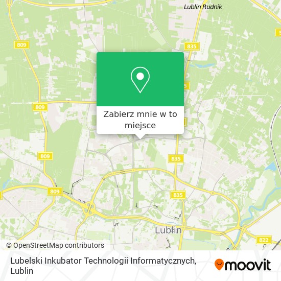 Mapa Lubelski Inkubator Technologii Informatycznych