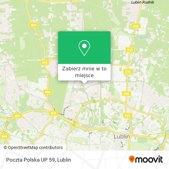 Mapa Poczta Polska UP 59