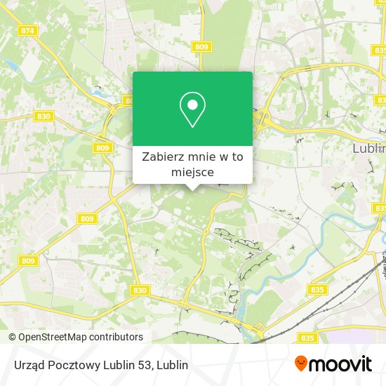 Mapa Urząd Pocztowy Lublin 53