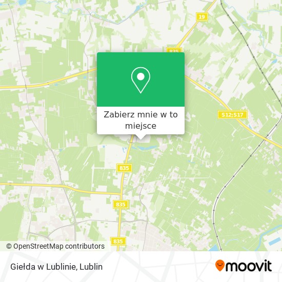 Mapa Giełda w Lublinie