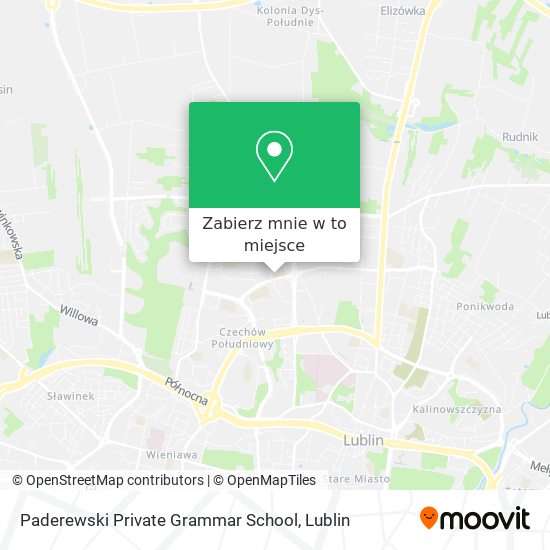 Mapa Paderewski Private Grammar School