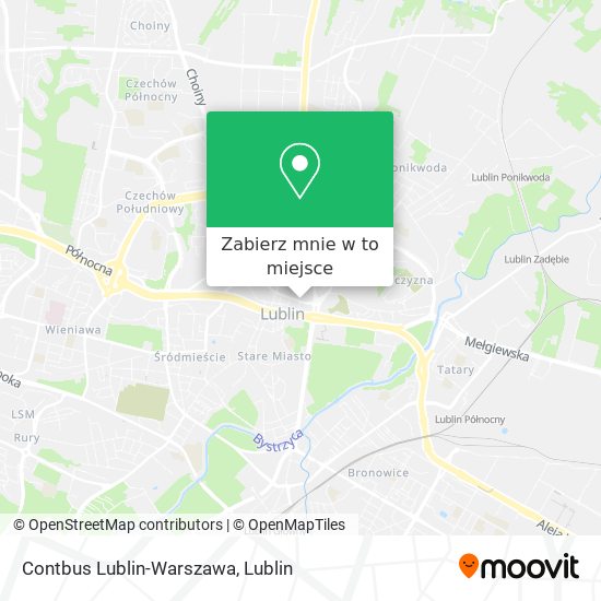 Mapa Contbus Lublin-Warszawa