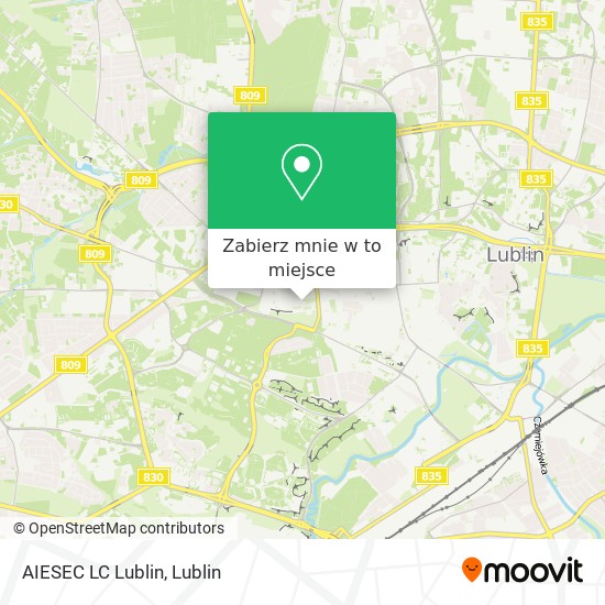 Mapa AIESEC LC Lublin