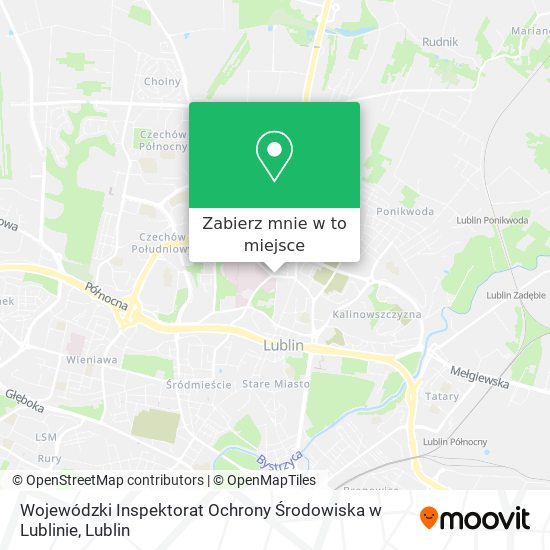 Mapa Wojewódzki Inspektorat Ochrony Środowiska w Lublinie