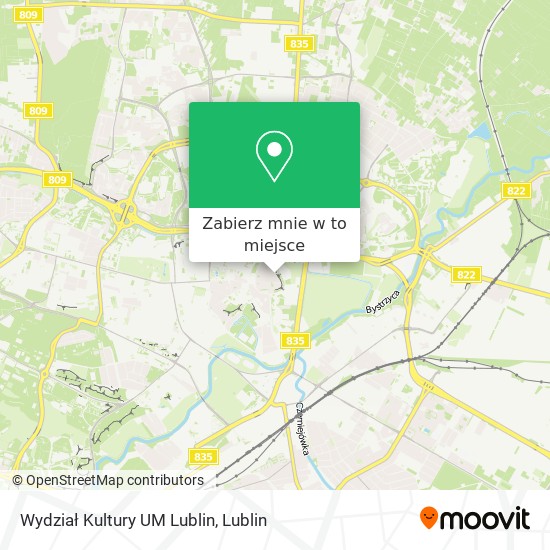 Mapa Wydział Kultury UM Lublin