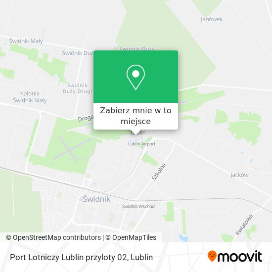 Mapa Port Lotniczy Lublin przyloty 02