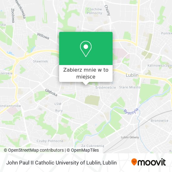 Mapa John Paul II Catholic University of Lublin