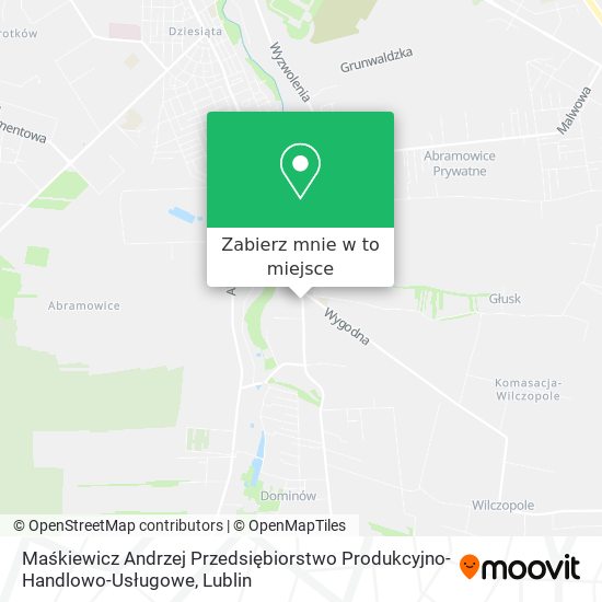 Mapa Maśkiewicz Andrzej Przedsiębiorstwo Produkcyjno-Handlowo-Usługowe