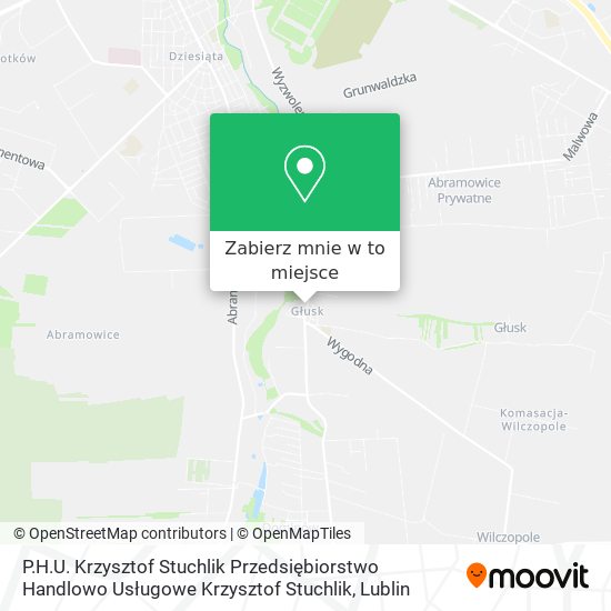 Mapa P.H.U. Krzysztof Stuchlik Przedsiębiorstwo Handlowo Usługowe Krzysztof Stuchlik