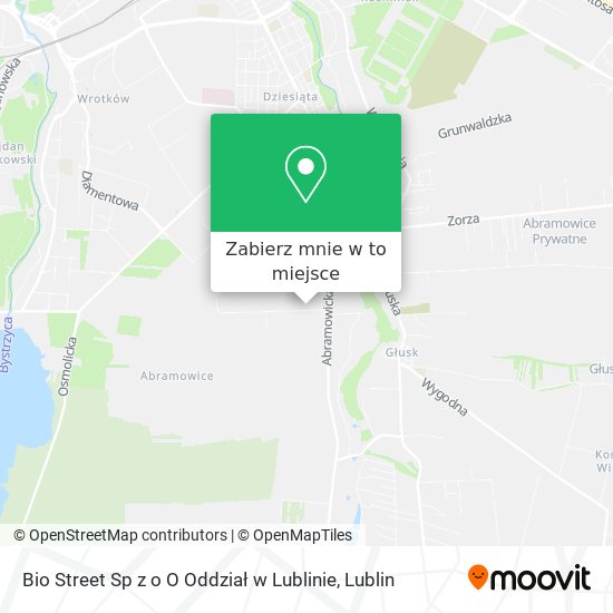 Mapa Bio Street Sp z o O Oddział w Lublinie