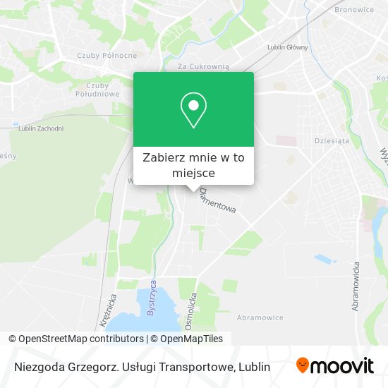 Mapa Niezgoda Grzegorz. Usługi Transportowe