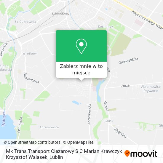 Mapa Mk Trans Transport Ciezarowy S C Marian Krawczyk Krzysztof Walasek