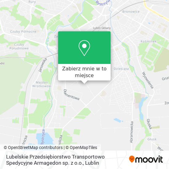 Mapa Lubelskie Przedsiębiorstwo Transportowo Spedycyjne Armagedon sp. z o.o.