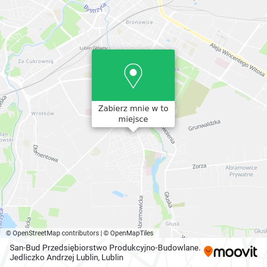 Mapa San-Bud Przedsiębiorstwo Produkcyjno-Budowlane. Jedliczko Andrzej Lublin