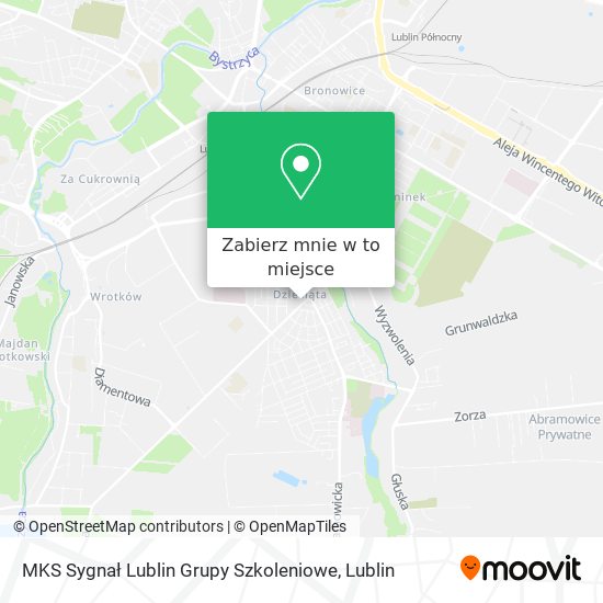 Mapa MKS Sygnał Lublin Grupy Szkoleniowe