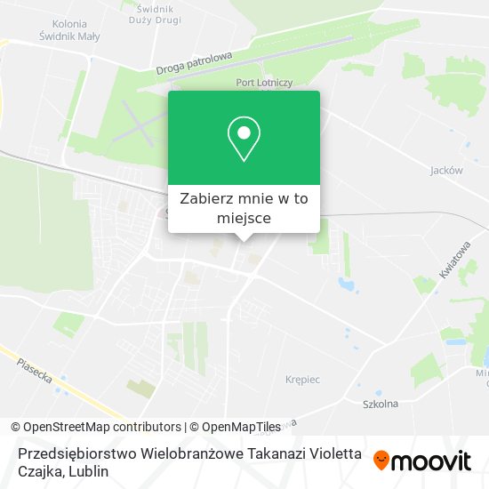 Mapa Przedsiębiorstwo Wielobranżowe Takanazi Violetta Czajka