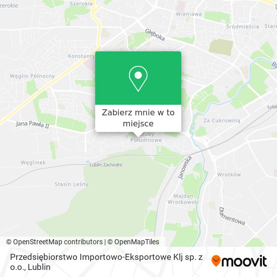 Mapa Przedsiębiorstwo Importowo-Eksportowe Klj sp. z o.o.