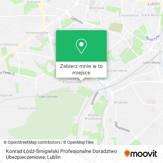 Mapa Konrad Łódź-Śmigielski Profesjonalne Doradztwo Ubezpieczeniowe