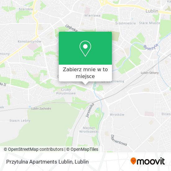 Mapa Przytulna Apartments Lublin