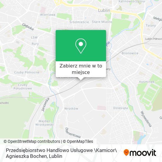 Mapa Przedsiębiorstwo Handlowo Usługowe \Kamicor\ Agnieszka Bochen