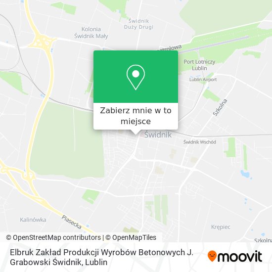 Mapa Elbruk Zakład Produkcji Wyrobów Betonowych J. Grabowski Świdnik