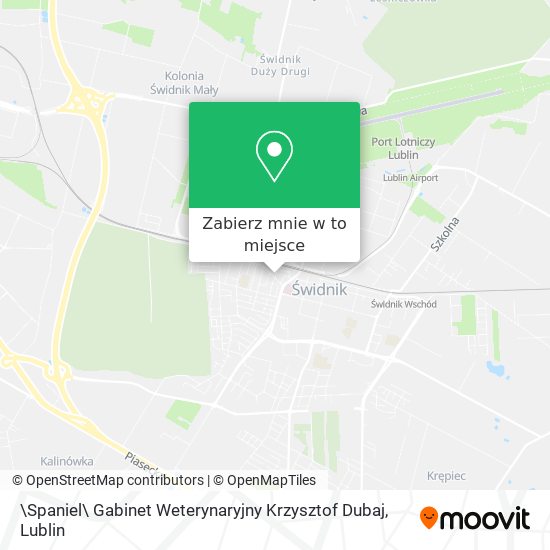 Mapa \Spaniel\ Gabinet Weterynaryjny Krzysztof Dubaj