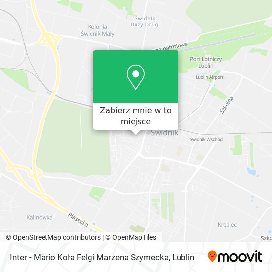 Mapa Inter - Mario Koła Felgi Marzena Szymecka