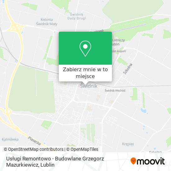 Mapa Usługi Remontowo - Budowlane Grzegorz Mazurkiewicz