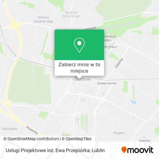 Mapa Usługi Projektowe inż. Ewa Przepiórka