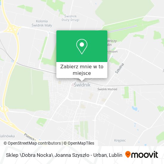 Mapa Sklep \Dobra Nocka\ Joanna Szyszło - Urban