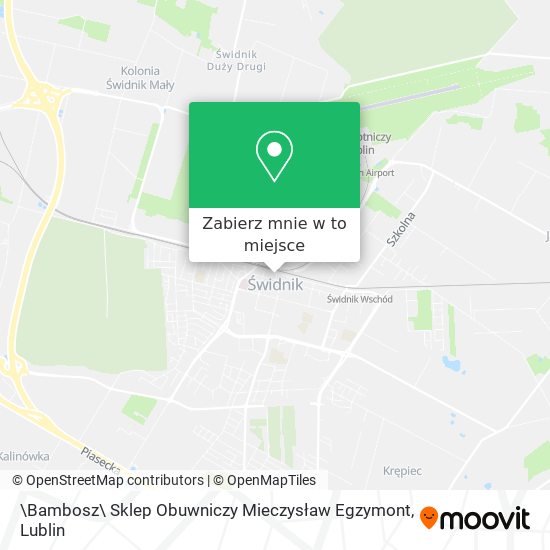 Mapa \Bambosz\ Sklep Obuwniczy Mieczysław Egzymont