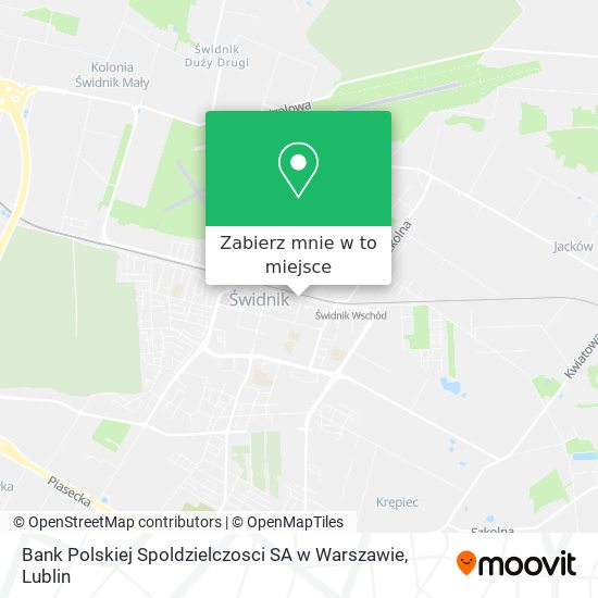 Mapa Bank Polskiej Spoldzielczosci SA w Warszawie