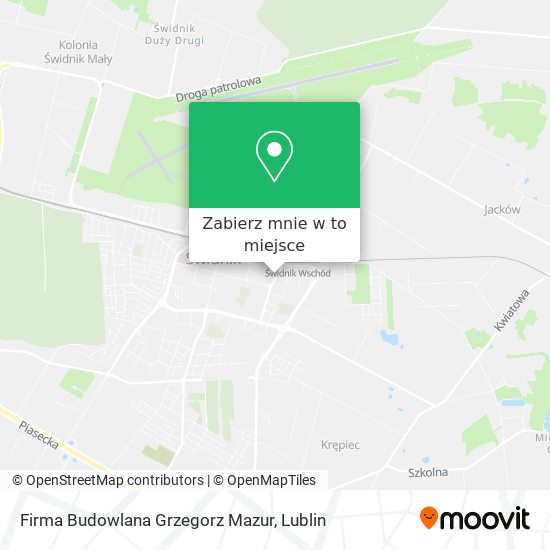 Mapa Firma Budowlana Grzegorz Mazur