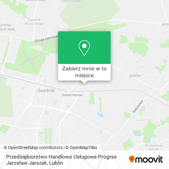 Mapa Przedsiębiorstwo Handlowo Usługowe Progres Jarosław Jarszak