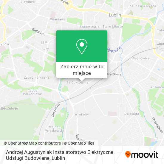 Mapa Andrzej Augustyniak Instalatorstwo Elektryczne Udsługi Budowlane