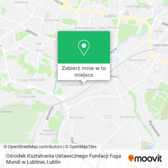 Mapa Ośrodek Kształcenia Ustawicznego Fundacji Fuga Mundi w Lublinie