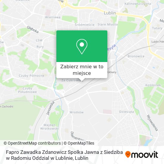 Mapa Fapro Zawadka Zdanowicz Spolka Jawna z Siedziba w Radomiu Oddzial w Lublinie