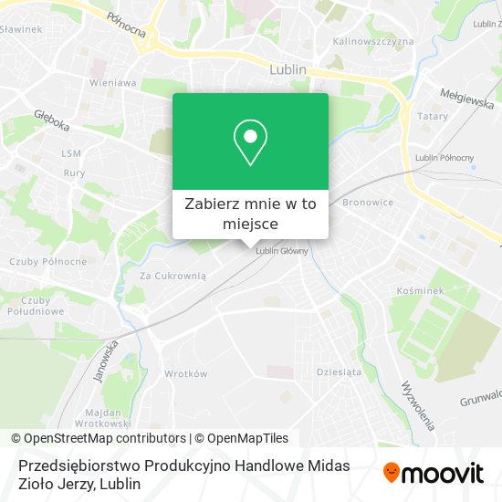 Mapa Przedsiębiorstwo Produkcyjno Handlowe Midas Zioło Jerzy