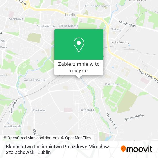 Mapa Blacharstwo Lakiernictwo Pojazdowe Mirosław Szałachowski